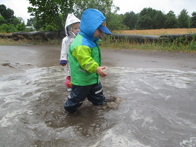 Krippenkinder sind wetterfest