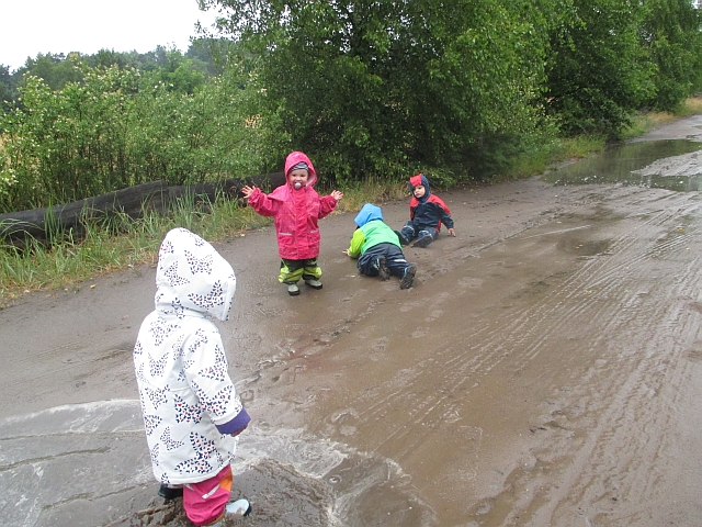 Krippenkinder sind wetterfest