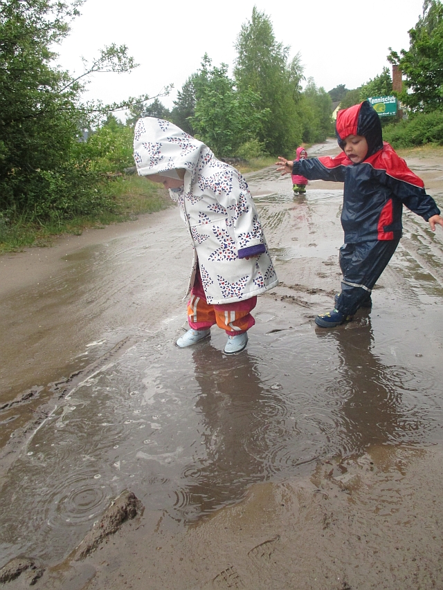 Krippenkinder sind wetterfest