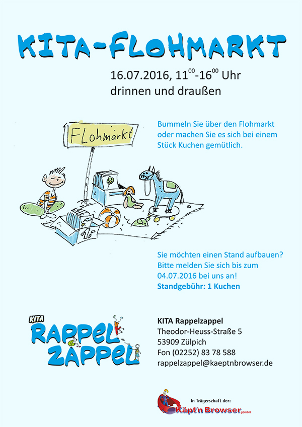 Plakat für den Flohmarkt
