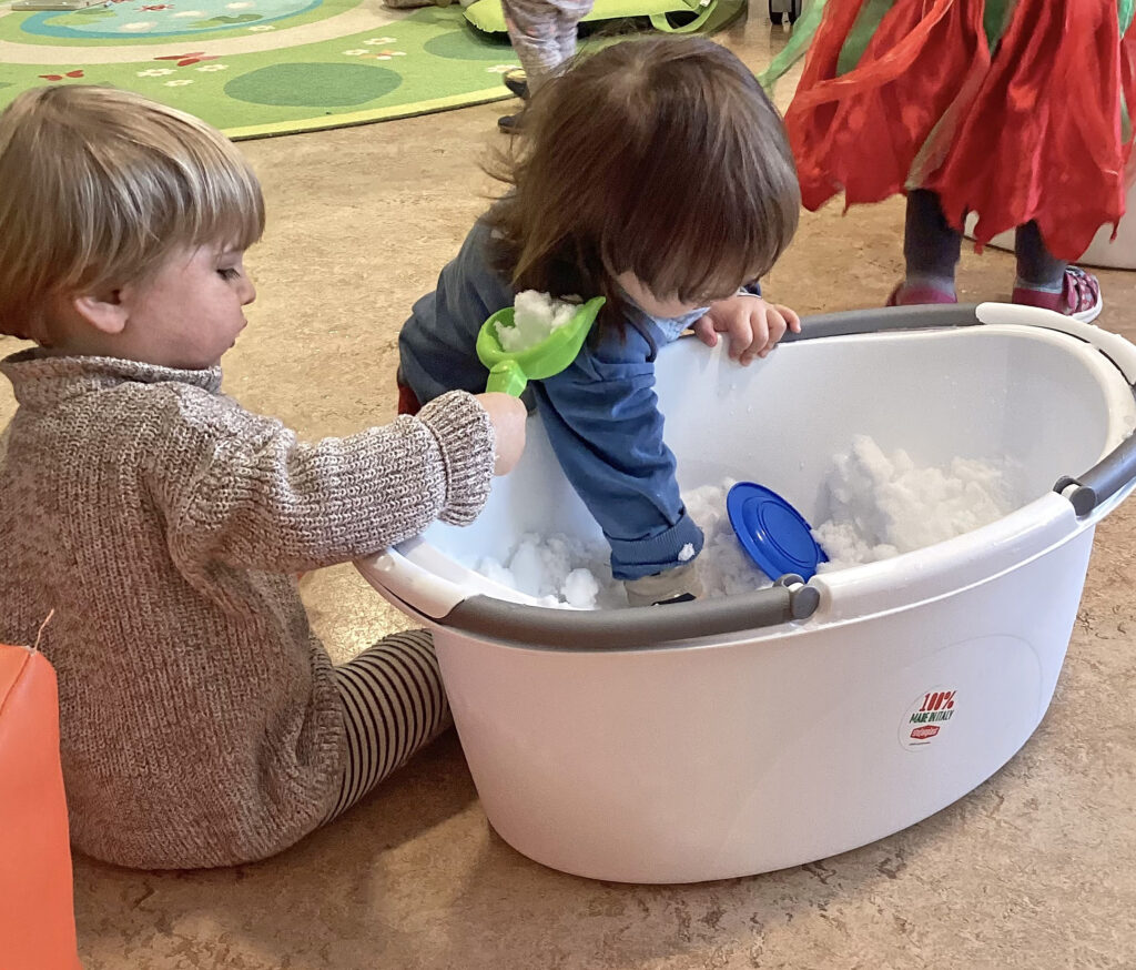 Schnee im Gruppenraum